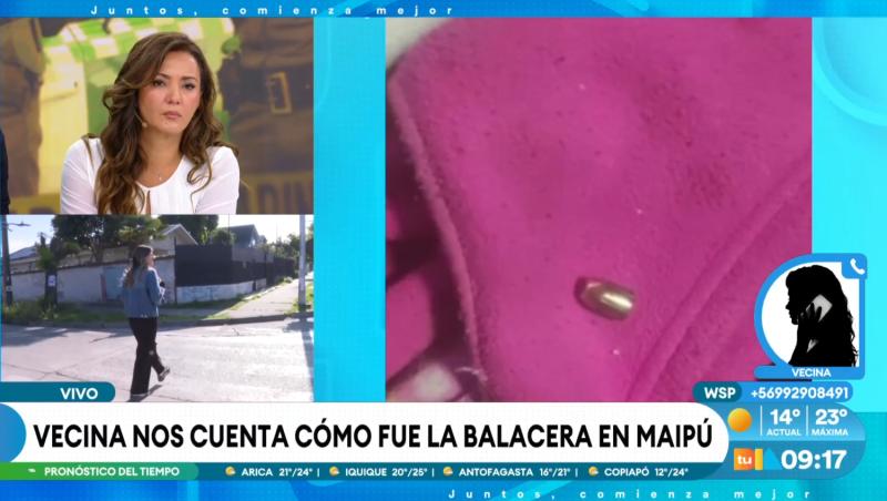 La bala que encontró vecina de Maipú