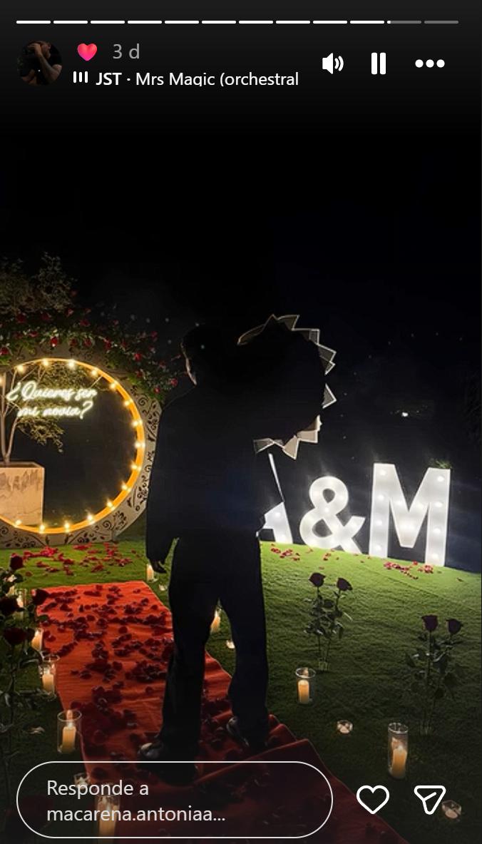 Así fue la romántica propuesta de pololeo de Alonso y Macarena | Crédito: Instagram @macarena.antoniaa