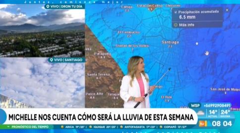Michelle Adam anticipa lluvias hasta el sábado.