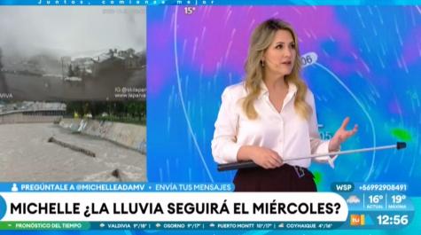Michelle Adam revela la mayor concentración en las lluvias de este martes.