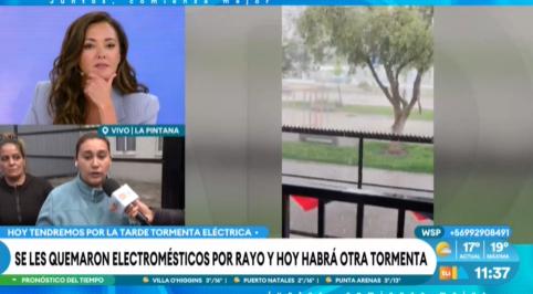 Increíble registro de rayo en La Pintana.