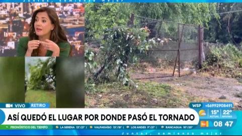 Así quedó sector en retiro tras paso de un tornado.