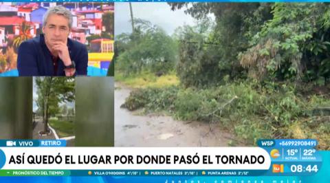 Así quedó sector en retiro tras paso de un tornado.