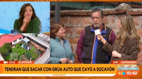 Socavón en patio de casa en El Bosque.