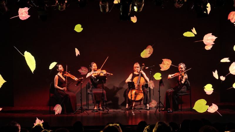 Imagen de la presentación de Estaciones, obra inspirada en Las Cuatro Estaciones de Vivaldi / Teatro CA660 de Fundación CorpArtes