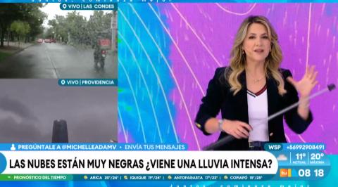 ¿A qué hora comienza la lluvia este viernes en Santiago?