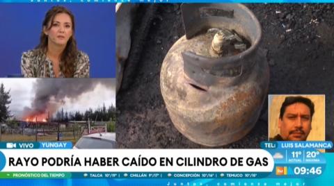 Rayo provoca incendio en casa de Yungay.