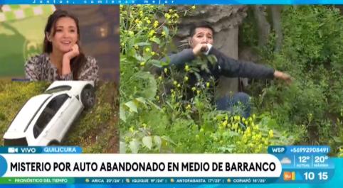 Periodista de Tu Día se cae en medio de despacho.