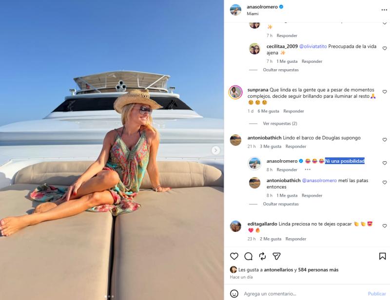 La publicación de Ana Sol Romero que generó reacciones en redes sociales | Crédito: Instagram @anasolromero