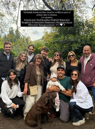 La periodista le agradeció a su familia por su visita - Instagram @melinoto