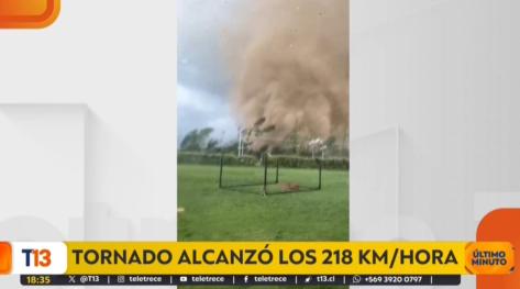 Tornado en Requínoa.