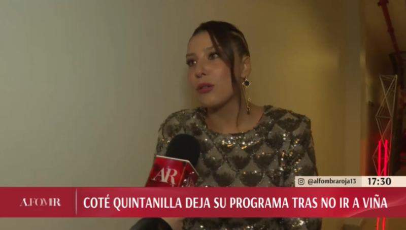 María José Quintanilla se refiere a la salida de su programa de TV.
