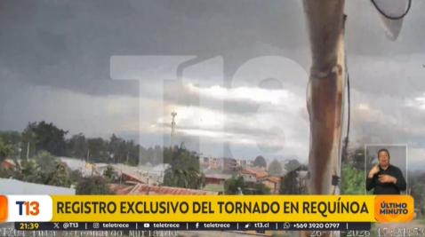 Imágenes exclusivas de T13: tornado en Requínoa.
