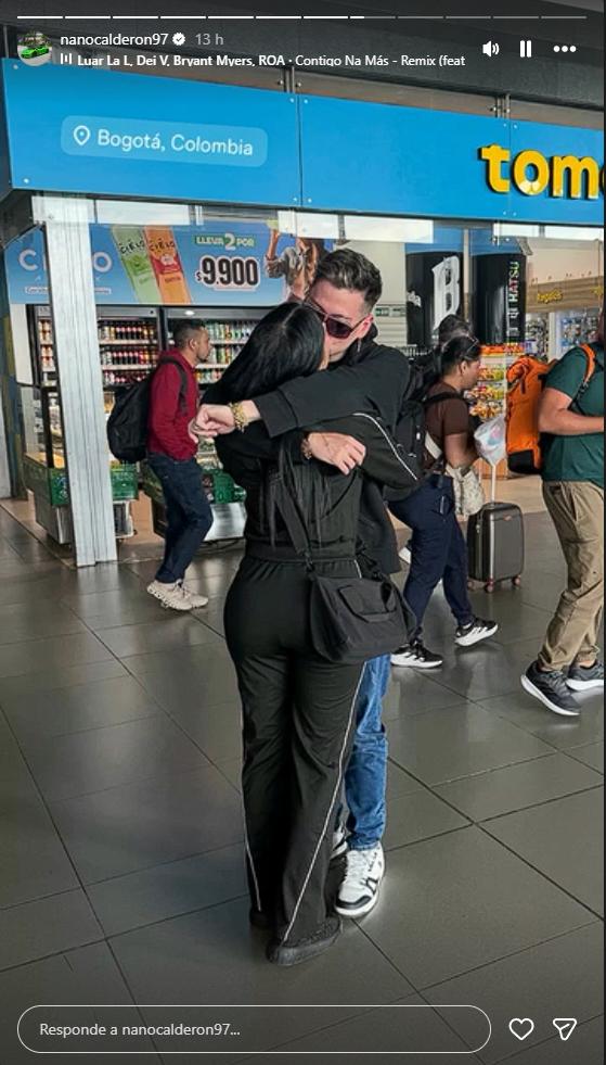 Nano Calderón llegó a Colombia y compartió un registro junto a misteriosa mujer | Crédito: Instagram @nanocalderon97