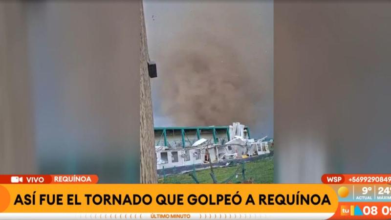 Gimnasio quedó destruido: así quedó colegio tras paso de tornado en Requínoa