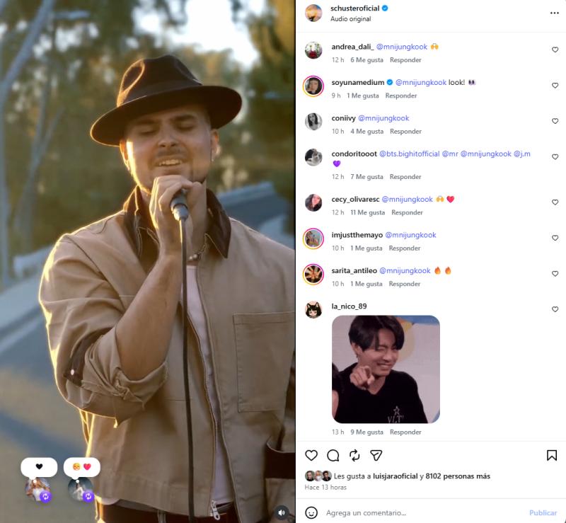 Augusto Schuster sorprendió con cover de Jungkook de BTS | Crédito: Instagram @schusteroficial