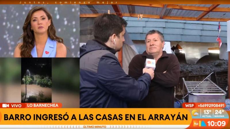 asas y capilla de El Arrayán quedaron repletos de barro por activación de quebradas
