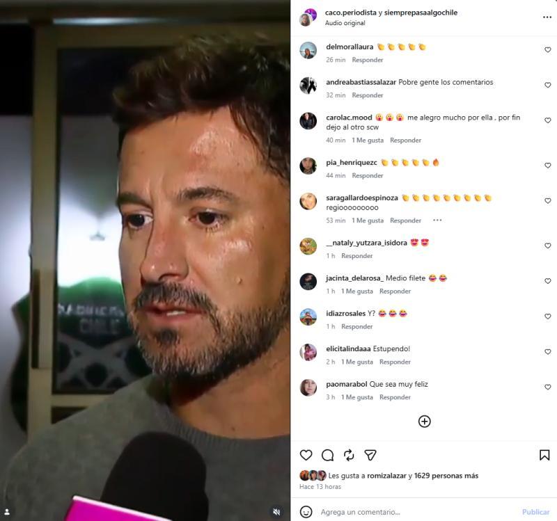 Reacciones que generaron las imágenes de Gissella Gallardo y su pareja | Crédito: Instagram @caco.periodista