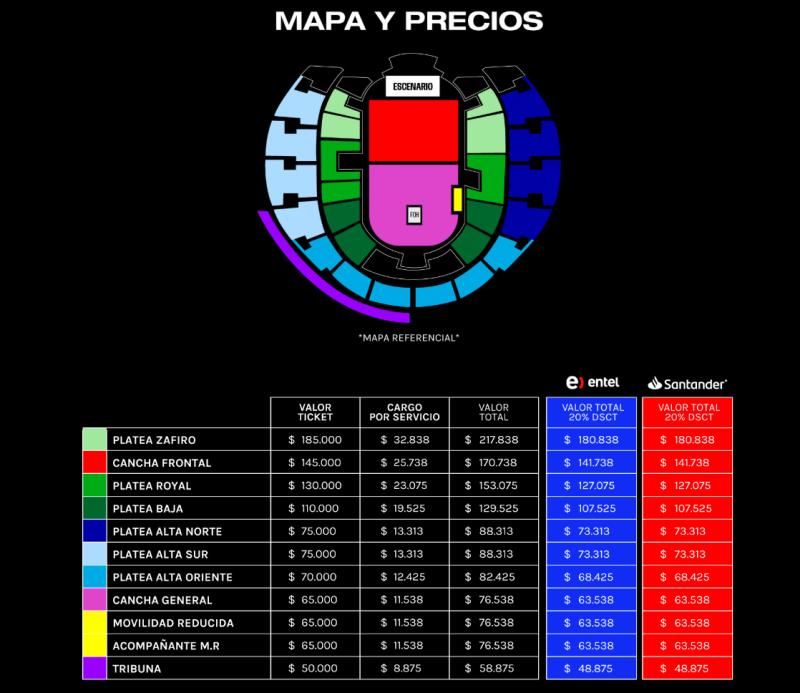 Pitbull en Chile: valores de las entradas y fechas de preventa | Pantallazo Puntoticket