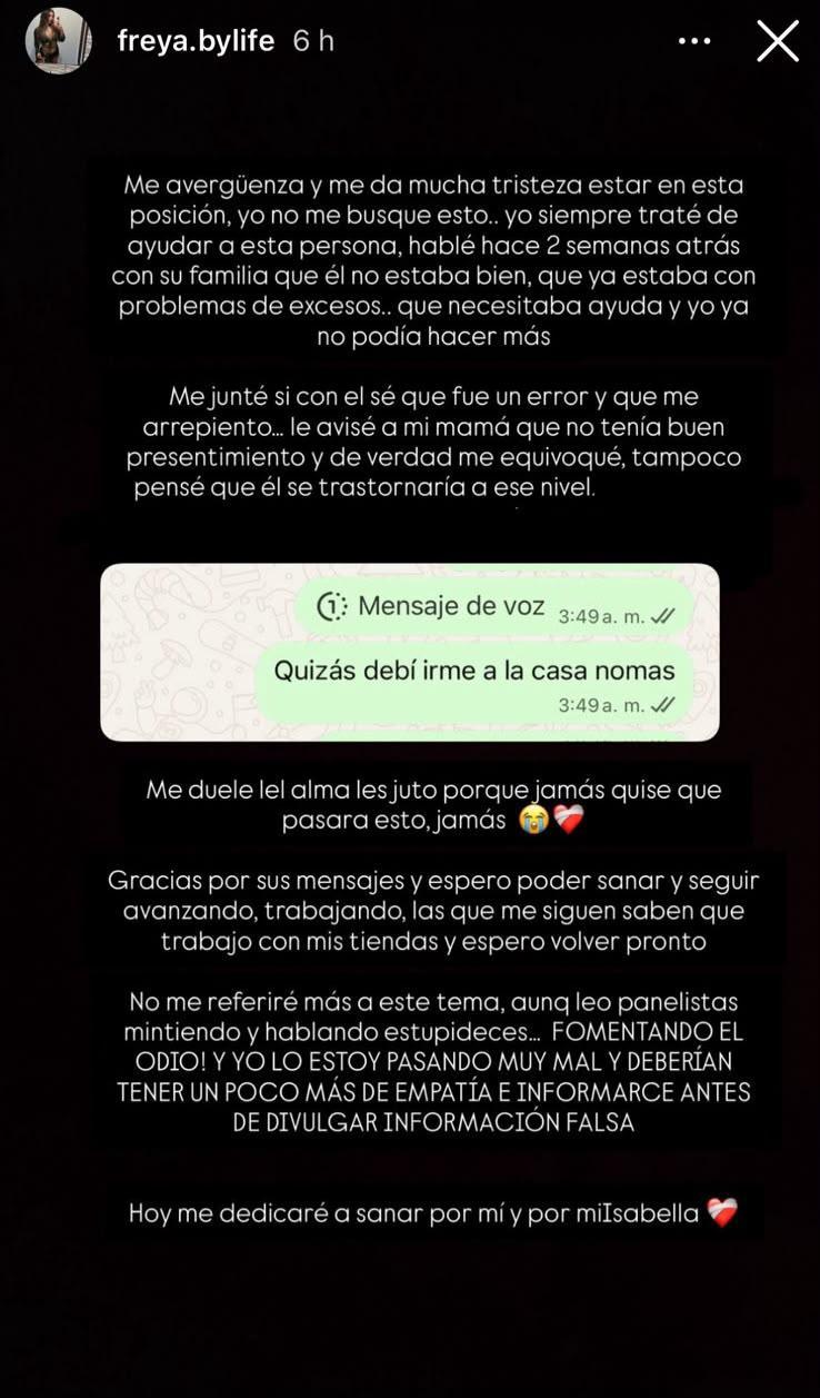 El mensaje de la expareja de Jean Paul Pineda
