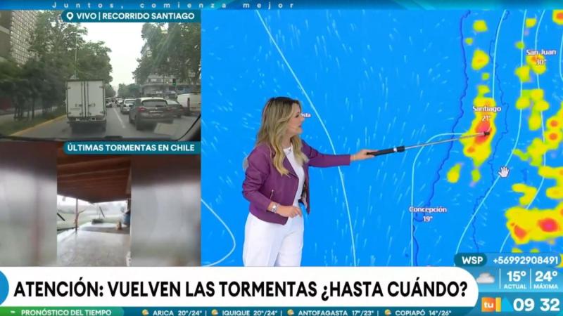 Michelle Adam informa a qué hora podría llover el viernes 30
