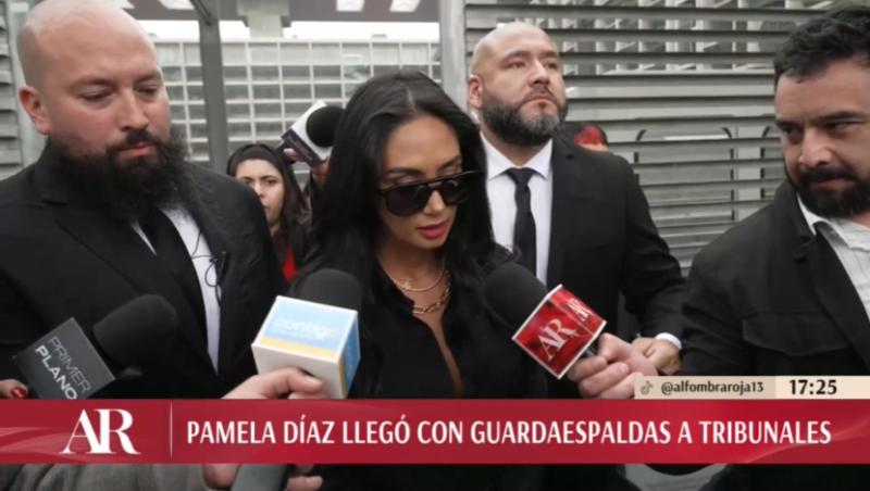 Pamela Díaz explica por qué llegó con guardaespaldas.