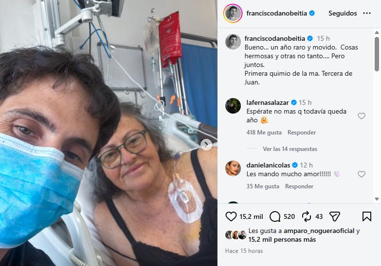 Francisco Dañobeitía reveló que su madre tiene cáncer | Crédito: Instagram @franciscodanobeitia