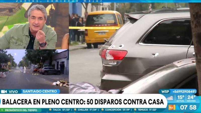 Investigan balacera contra una vivienda en el centro de Santiago