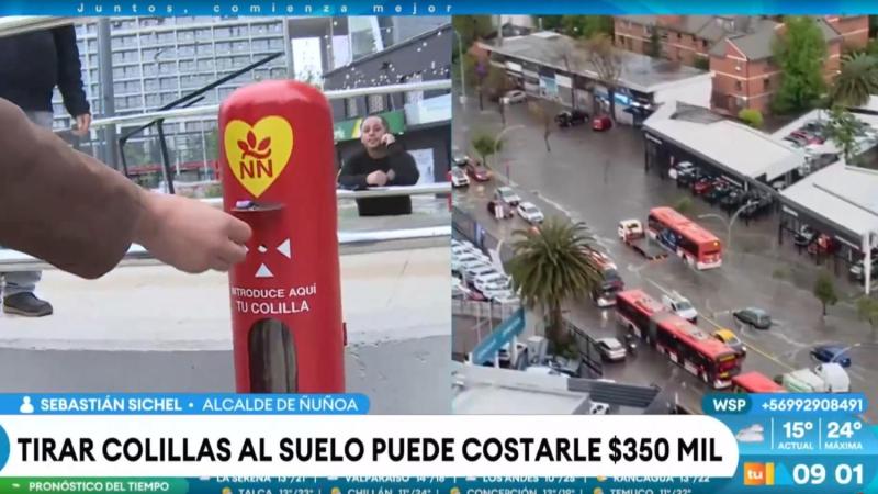 Instalación de colilleros en Ñuñoa