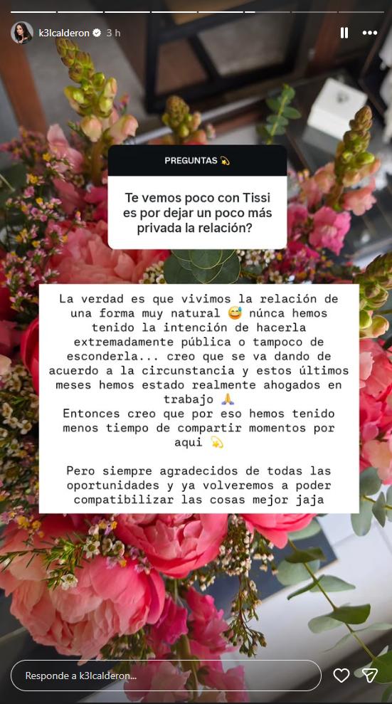Kel Calderón respondió a rumores de separación de Renzo Tissinetti | Crédito: Instagram @k3lcalderon