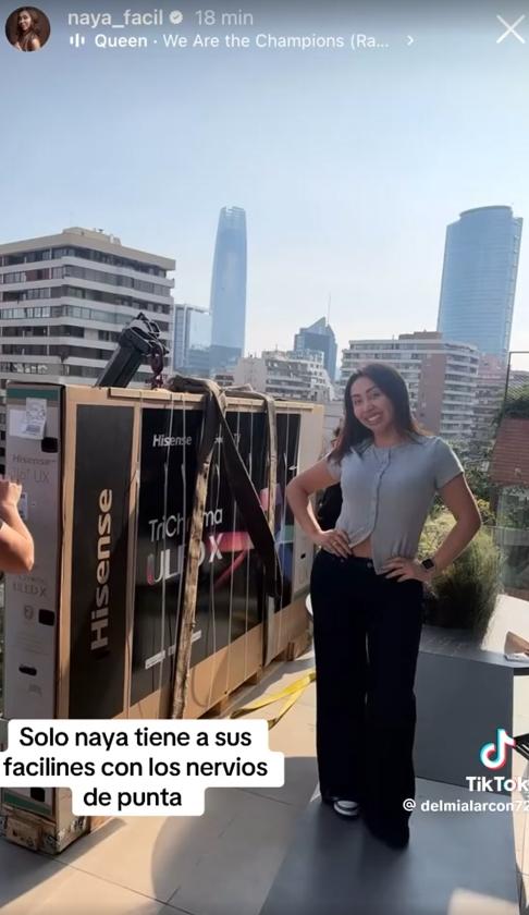 Naya Fácil recientemente en sus historias - Instagram @naya_facil