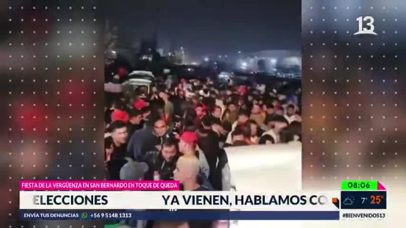 Masiva fiesta clandestina en San Bernardo: no importó el toque de queda ...