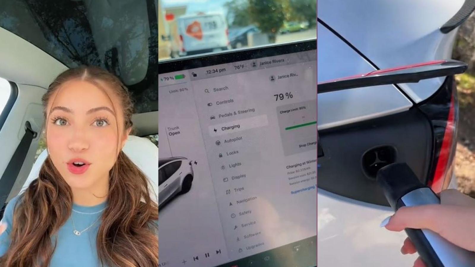 Razón para tener un auto eléctrico - Captura TikTok