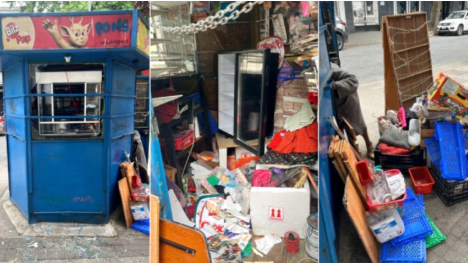 Kiosco vandalizado - Créditos: Radio Biobío