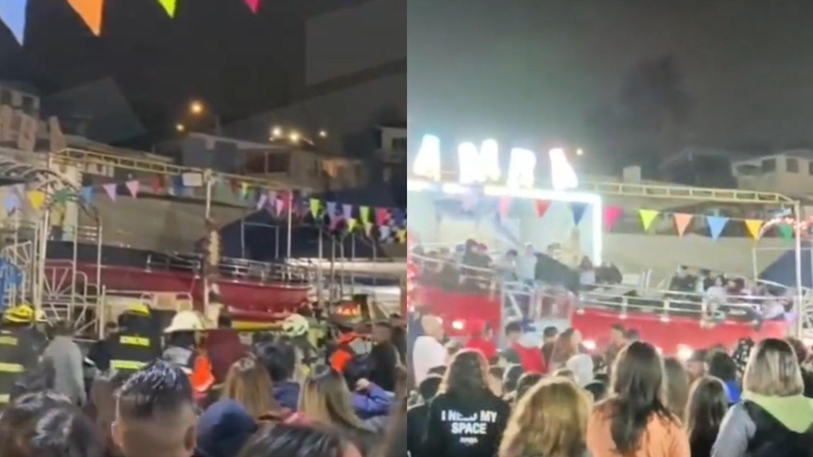 Accidente en el tagadá - Créditos: Captura