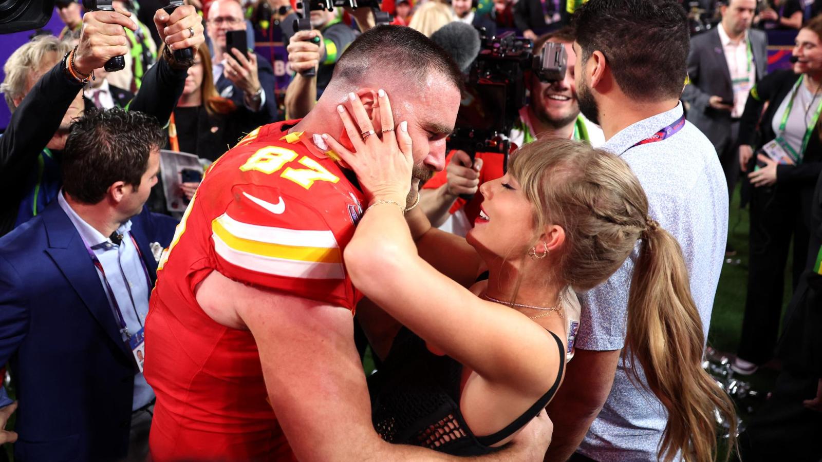 Taylor Swift y Travis Kalce - Créditos: AFP