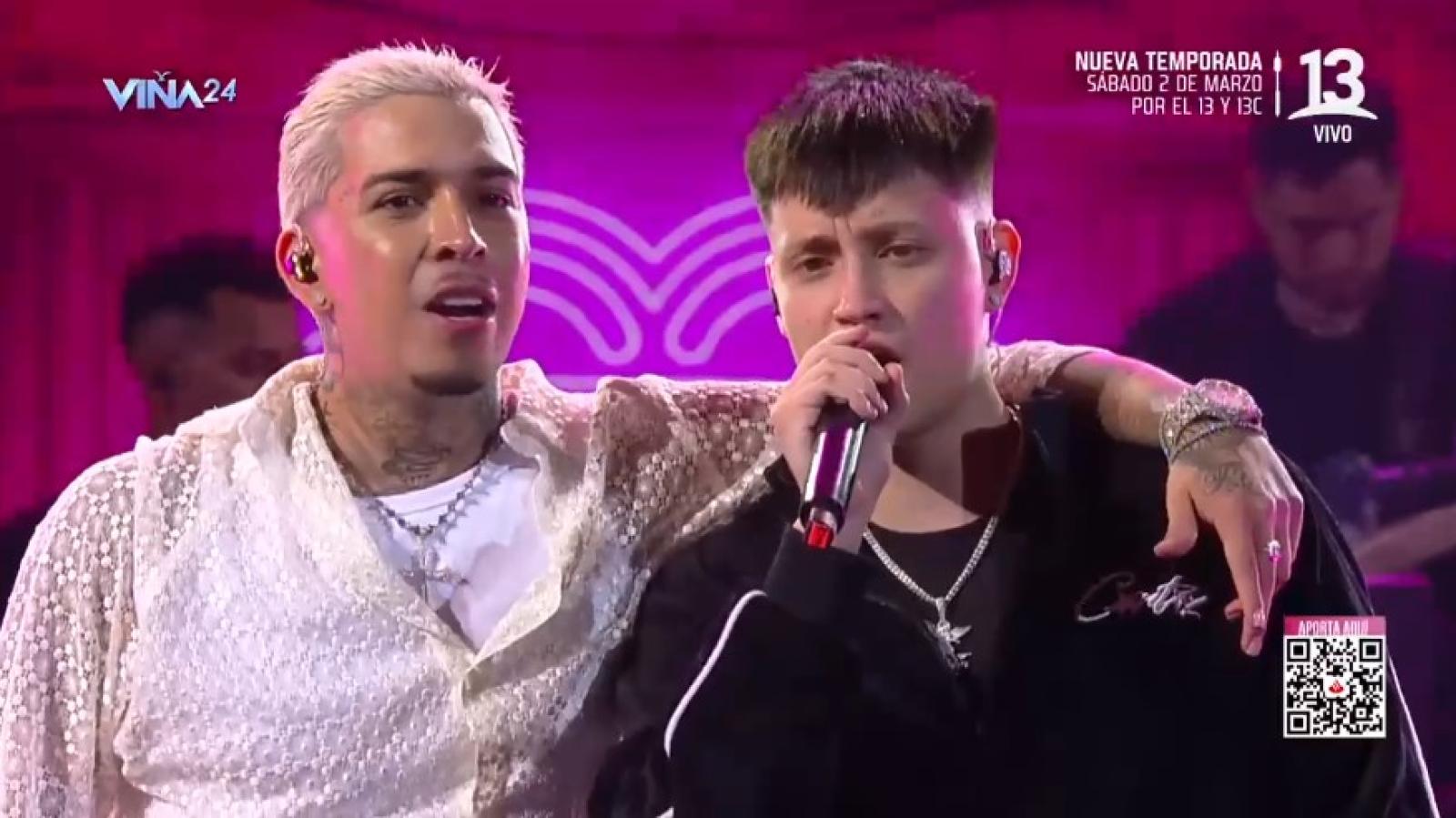 "No pelien": Kidd Voodoo se presentó con Young Cister en Viña 2024