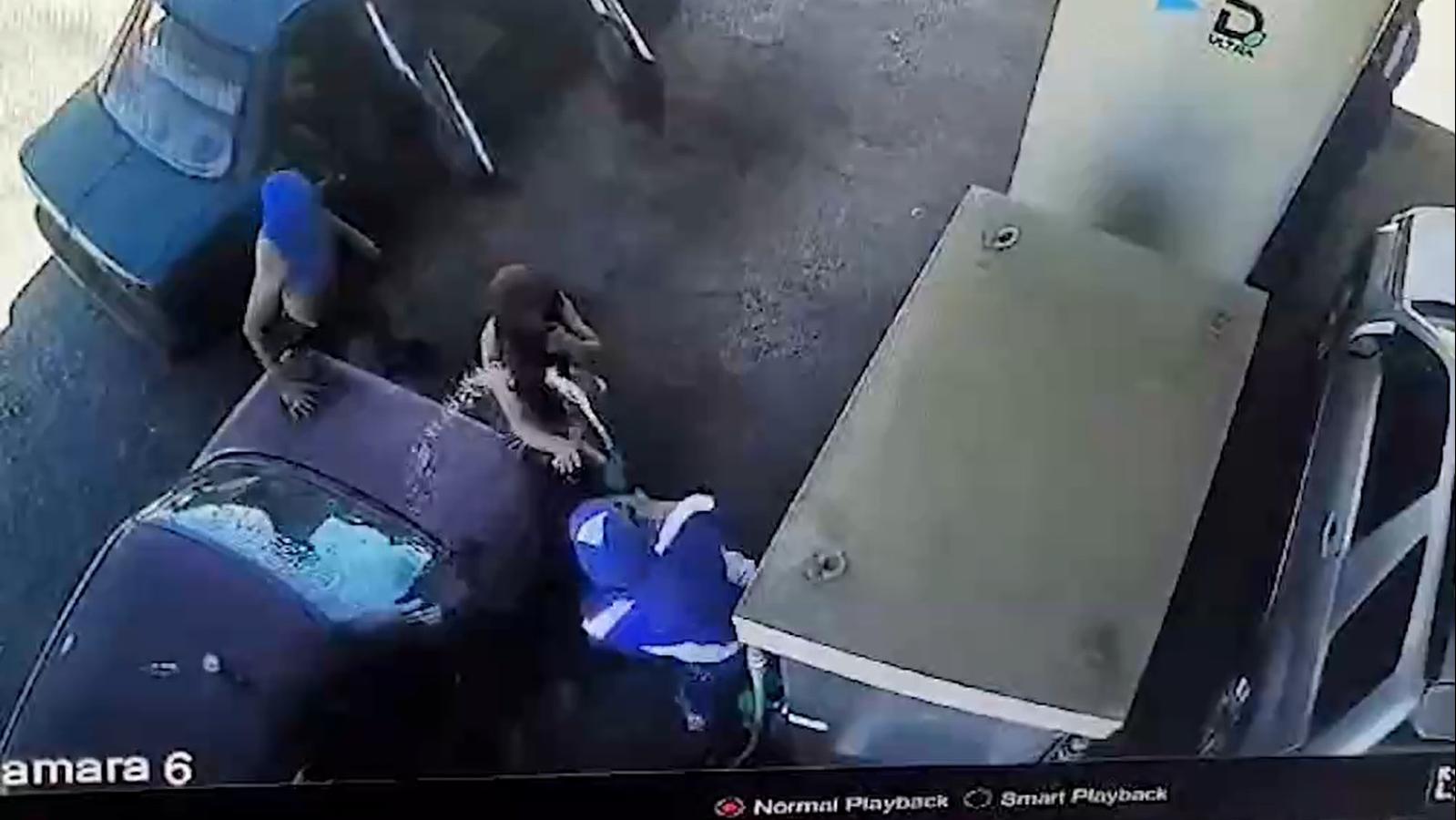 En el Biobío: bombero de servicentro repelió asalto rociando bencina sobre los delincuentes