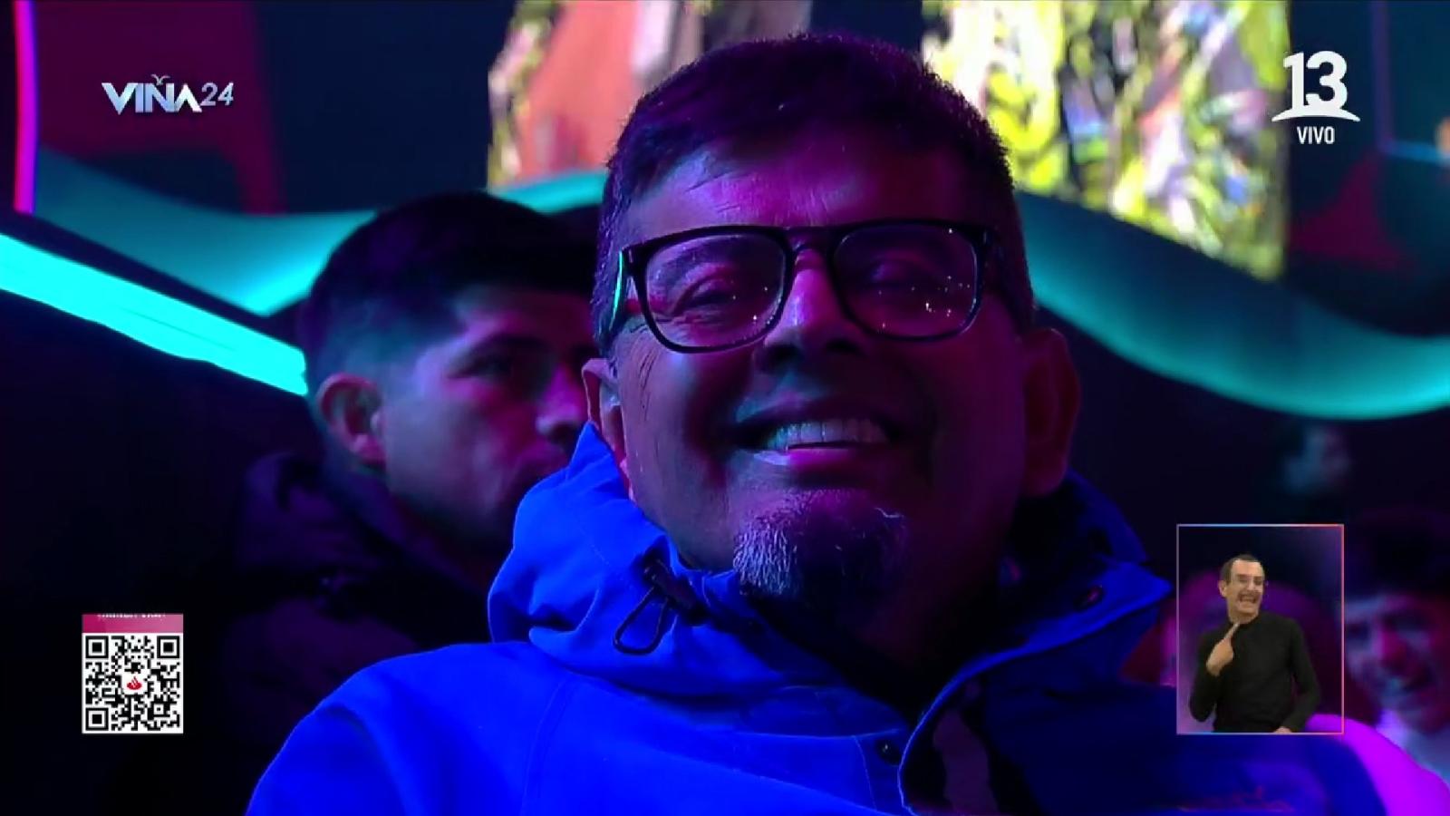 Mauricio Medina, "El Indio", reapareció durante rutina de Alex Ortiz en Viña 2024