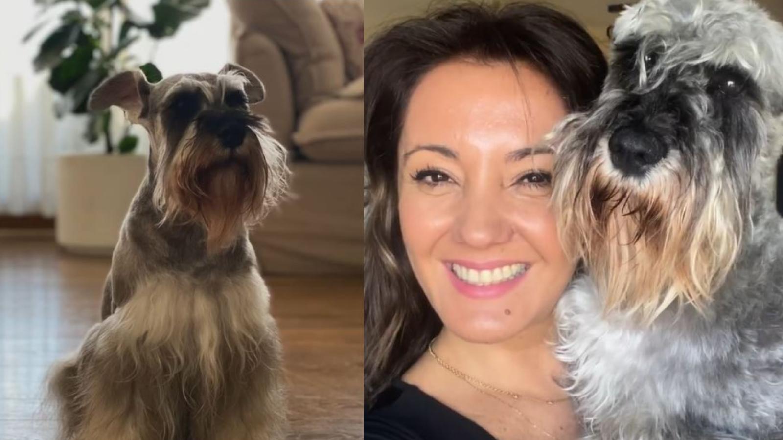 Priscilla Vargas y su perrito