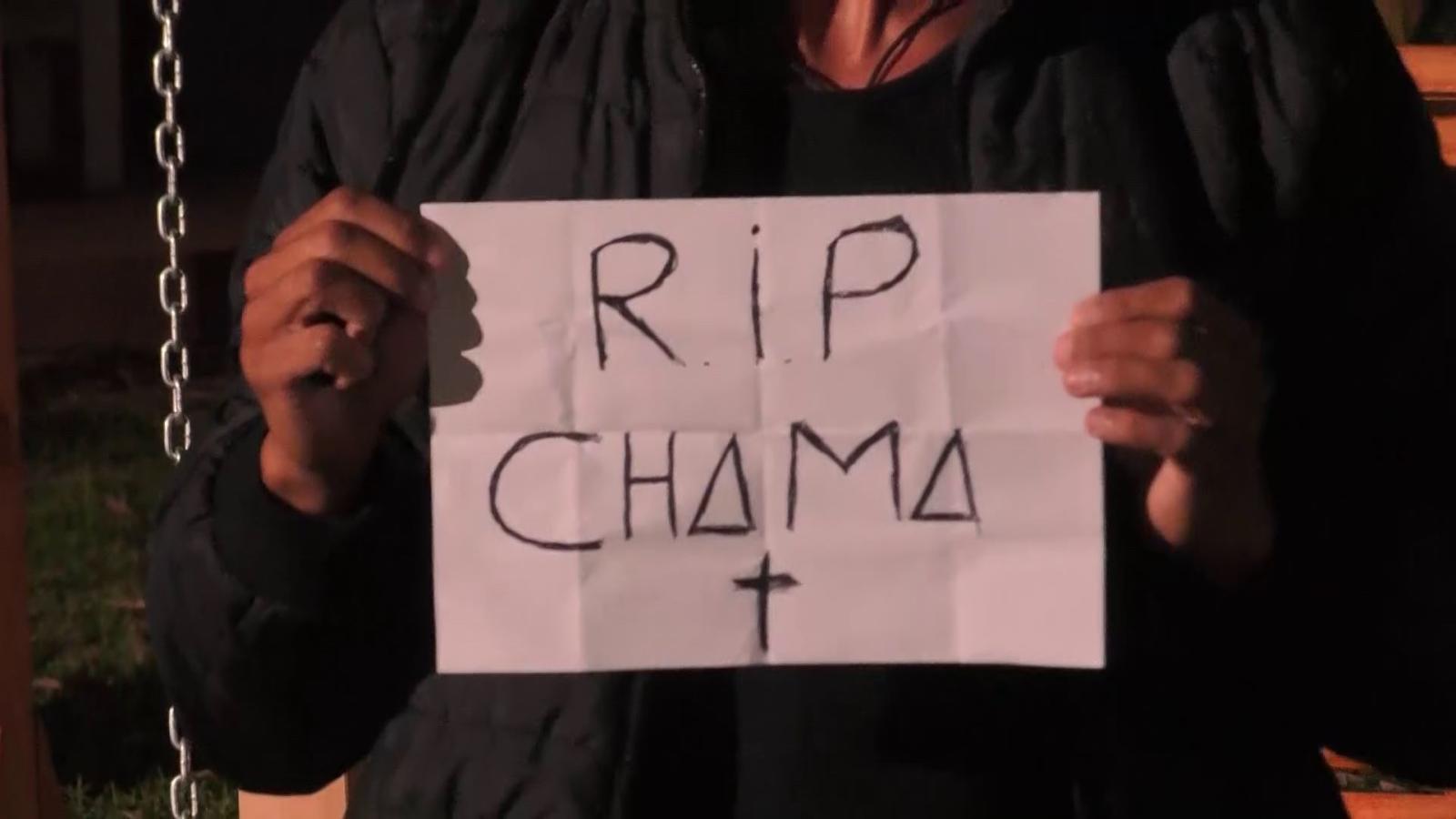 El cartel contra Chama que hizo Fabio Agostini en Tierra Brava