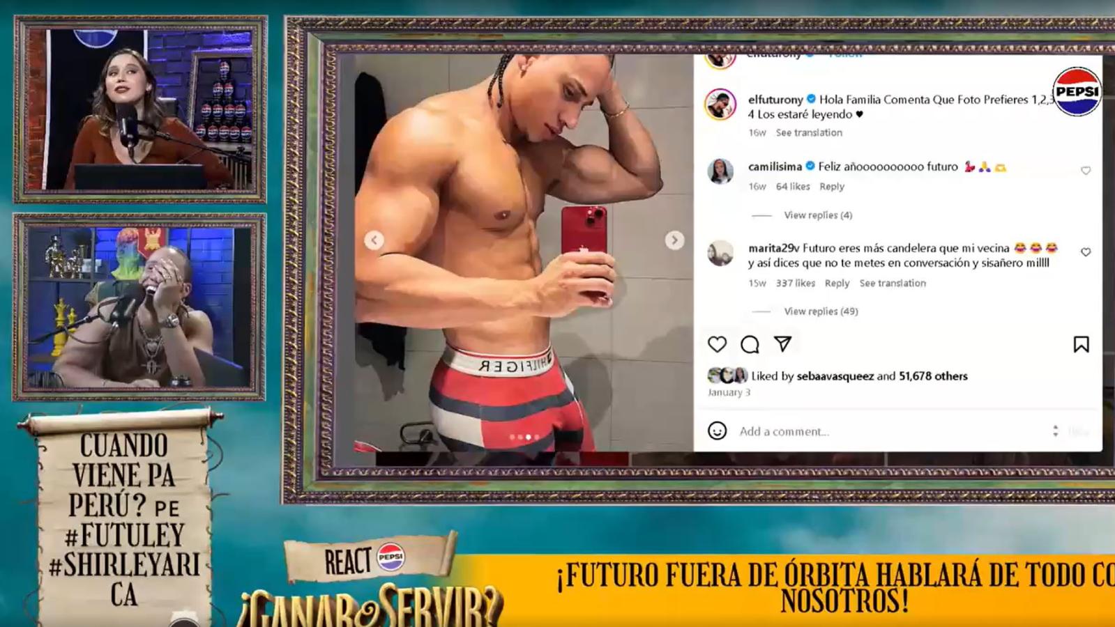 Uriel en el React Pepsi de GOS