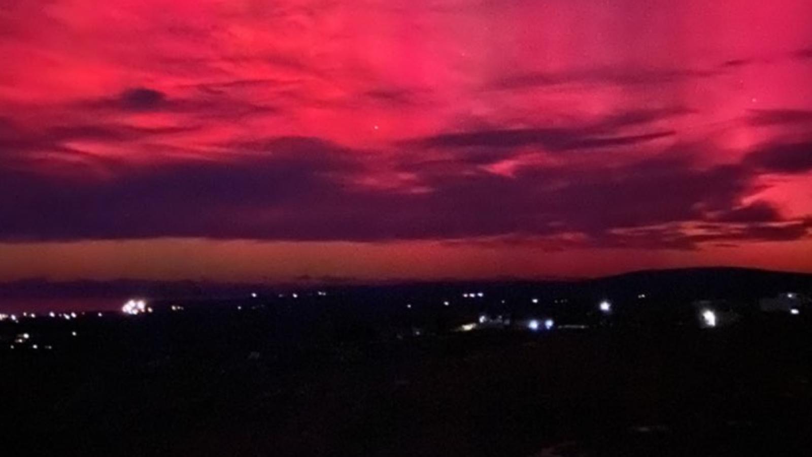Auroras australes en Punta Arenas - Créditos: Redes sociales