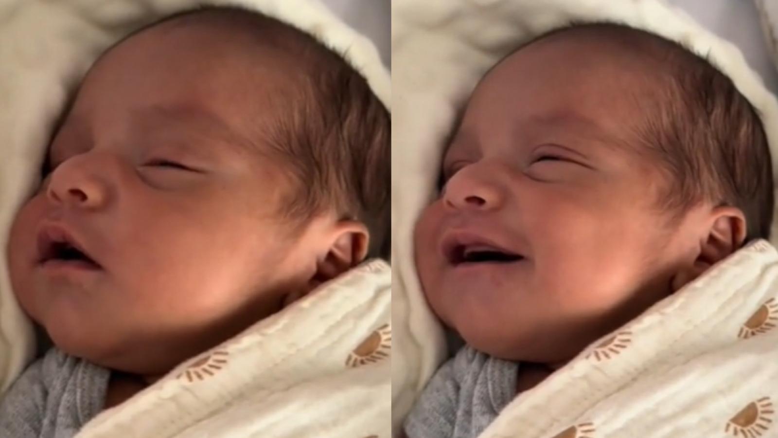 Bebé se duerme con reggaetón