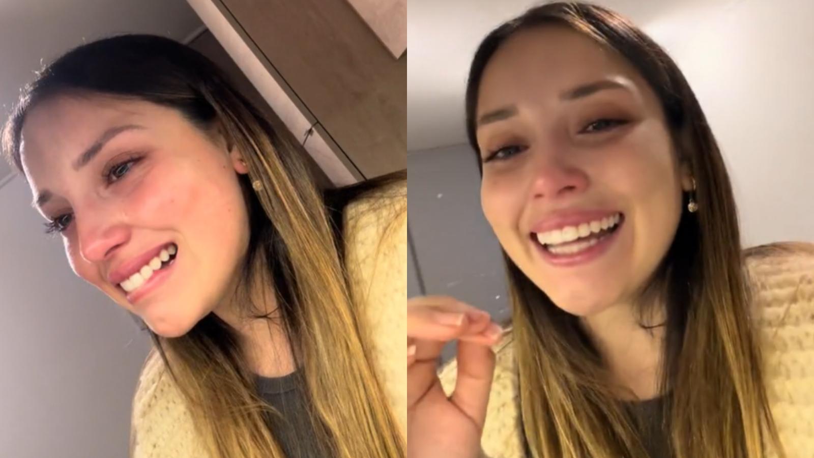 Tiktoker emocionada - Créditos: Captura