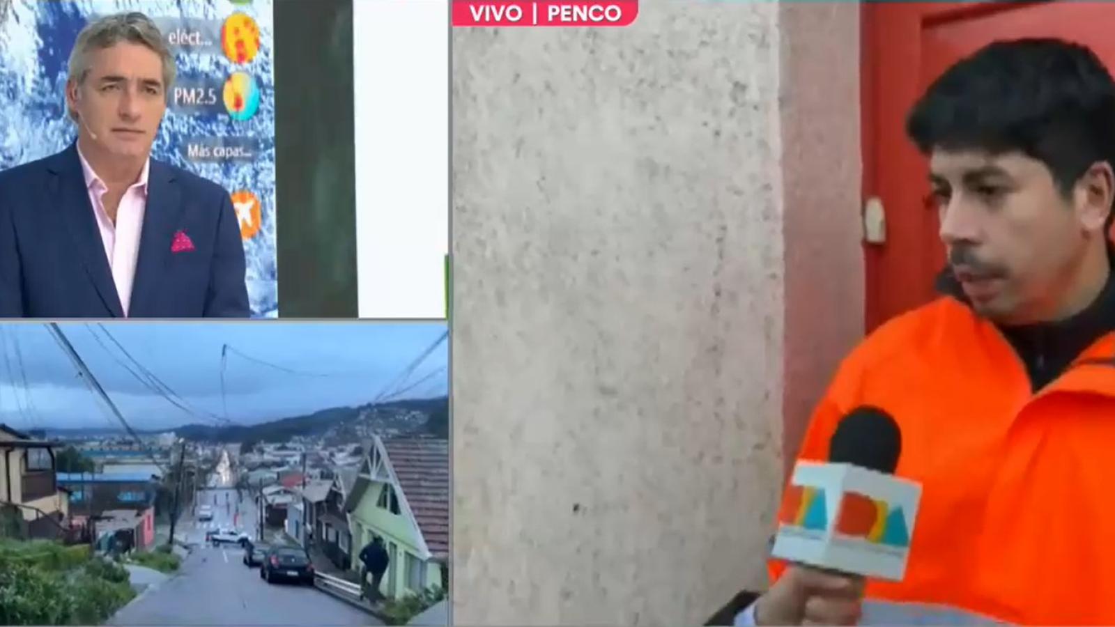 "Un ruido bien fuerte": vecino explicó cómo fue el paso del tornado por Penco