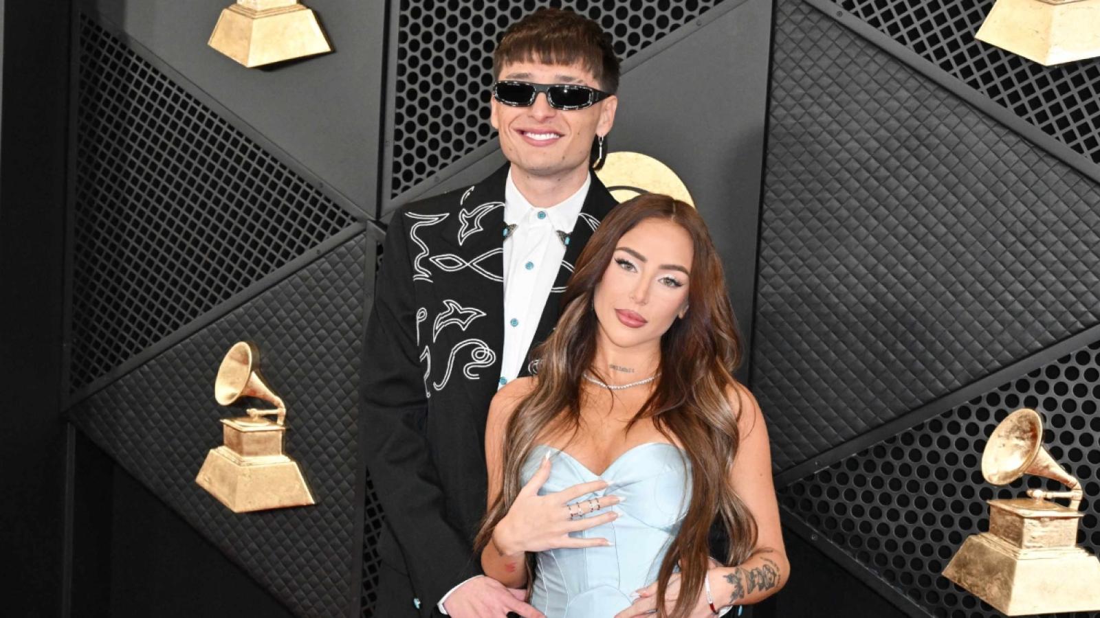 Nicki Nicole y Peso Pluma - Créditos: AFP