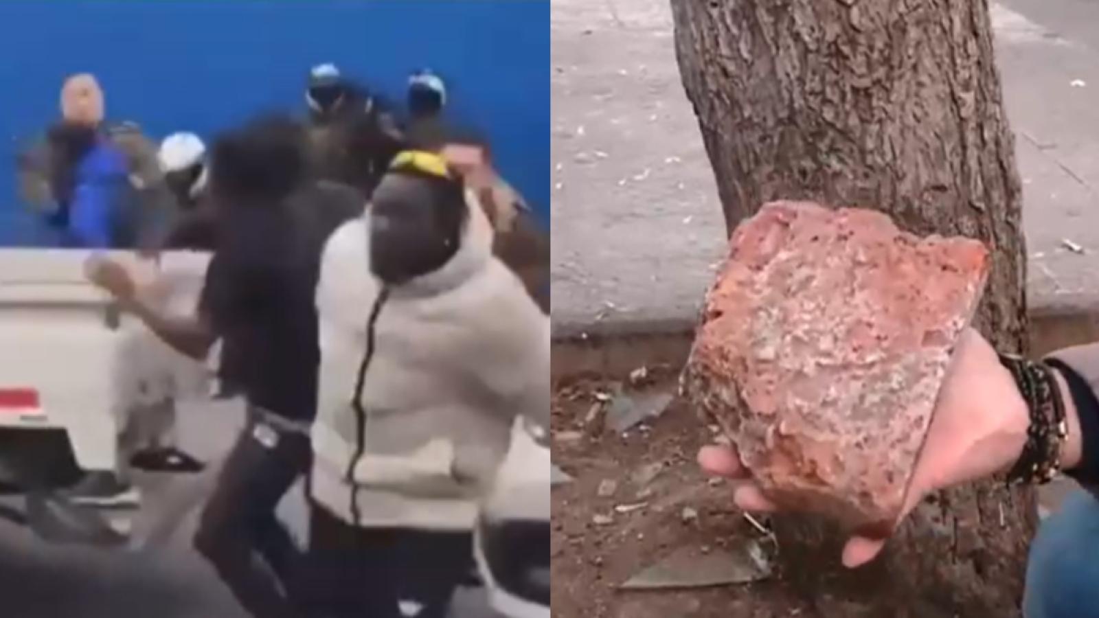 Grupo de carabineros sufre feroz golpiza por parte de delincuentes en Barrio Franklin