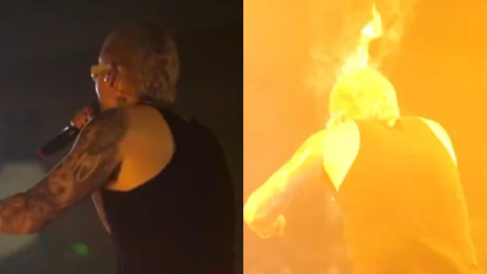 Famoso cantante urbano casi se quema vivo