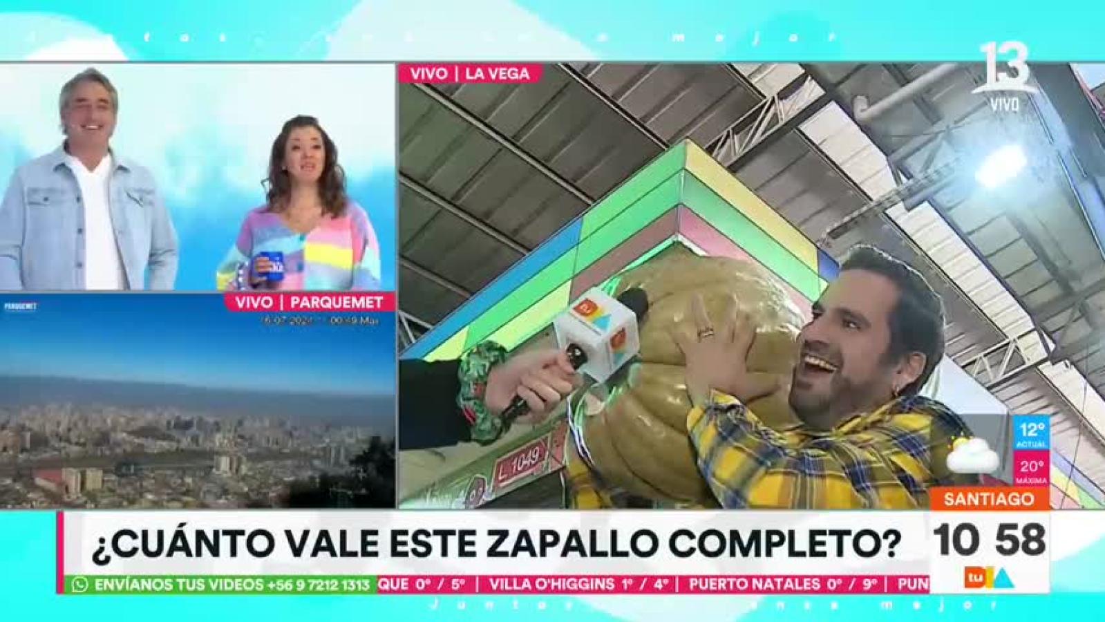 El enorme zapallo que puso a prueba Gabriel Alegría en Tu Día